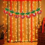Zyozique Diwali Decorations Kit/Diwali Festival Of Lights - Shubh Deepawali Banner Hindi Font And Rice Light (Pack Of 2)