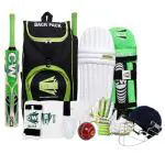 CW Bullet Right Hand Cricket Kit Full Size for 14 & Up Yrs. Kashmir Willow Bat Leather Ball