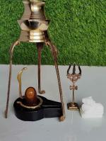 SHIVAM VASTU KALA SHIVLING ART Narmadeshwar Shivling with Yoni Base | shivling for Pooja Mandir, Mahadev Shiva Lingam Gift for Festivel Original Shivling Stone for Pooja