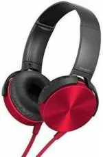 Immutal xb450 Wired Headset (Red, On the Ear)