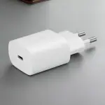 Luxkash Samsung 25w original charger , supported by 25w samsung mobiles, Cable not included (White)