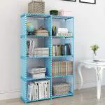 Memeho Blue Steel Books Storage Organizer