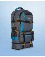 FELLOW a travel time Large 50L Travel Backpack for Sport Camping Hiking Trekking Bag Rucksack Rucksack Chain Fold For Extra Space Rucksack - 50 L (Grey)