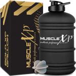 MuscleXP BoldXP Gallon Water Bottle 1.5 L, Gym / BCAA / Protein Shaker Bottle, with Blender Ball, Leakproof, BPA-Free, Black