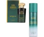 1 FRENCH ESSENCE INTIMATE PERFUME BODY SPRAY 120ML + 1 FRENCH ESSENCE LUXURY INTIMATE MEN PERFUME 30ML