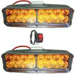 Eshopglee High Power Heavy Duty Yellow Color 6 LED Light Universal Fog Lights with On and Off Switch (pack of 2)