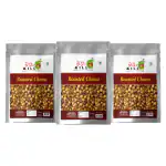 90's MILL Marwar Roasted chana Bengal Gram Chickpeas / Bhuna Chana | Roasted Black Gram | Roasted Chickpeas Snacks Without Salt Bhuna Chana With Skin | Ready to eat Fresh Snack-280g*3Pack
