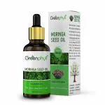 Greenphyll Cold Pressed Natural Moringa Oleifera Seed Oil | 100% Natural & Undiluted for Anti-Aging, Natural Glow, Acne, Blackheads, Dark Spots, Scalp Moisturizing, Stronger Hair, Dandruff & Split Ends - 30ml pack of 2