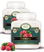 Biotic Natural Cranberry Capsules for UTI - Cranberry Extract 400mg - 120 Veg Capsules (Pack of 2)