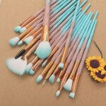 Roslet Eye Brush Set, 20 pcs Unicorn Eyeshadow Eyeliner Blending Crease Kit Makeup Brushes