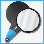 Scarlet Line Professional Round One Sided Large Hand Mirror for Men n Women, Big Vanity Mirror for Makeup, Salon Barber Hairdressing with Handle