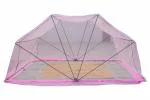 Comfort Mosquito Net Foldable Poly Cotton Mosquito Net (2 1/2 x 6 Pink- Diwan Bed Size)