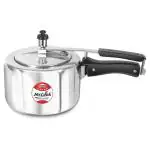 MR COOK By United Metalik Regular Aluminium Non-Induction Pressure Cooker with Inner Lid, 2.5 Litre