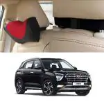 Oshotto Memory Foam (NR-05) Car Neck Rest, Neck Support For Hyundai Creta 2020-2022 (Black, Red)