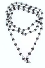 Vridaann Mormukut Men and Women Wood Tulsi Mala Necklace
