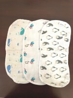 Elementary Premium 6 layers Ultra Soft Muslin Cotton Burp Cloth - Multicolor, Jungle Jam (Pack of 4)