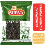 Surya 300g Sichuan (Schezwan) Pepper (Pack of 3, 100g each)