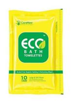 Carenow Eco Bath Alcohol Free Multi Purpose Zip Lock Large Wet Wipes 24 x 30 cm (10 pcs)