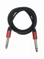 AXILENT PRO 6.35Mm To 6.35Mm Jack Mono To Mono Audio Instrument Cable For Mixer, Electric Guitar, Amplifier, Speaker 6.35Mm Male Record Line (1.5 Meter), Black