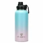 Fruitalite Thermos Water Bottle- 1000ml with Screw, Spout Lid, Stainless Steel Double-Wall Vacuum Insulated - Bubble Gum