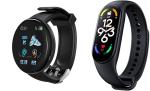 keeva Combo D18 Band with M7 Band Unisex Bluetooth Smart Fitness Band Smart Watch Heart Rate Activity Tracker Smartband (Black, free size)