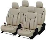 AUTO-SAFE Beige, Black PU Leather Car Seat Cover for Honda City