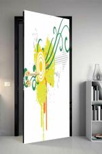 Qth Floral Dor-4015 Design Door Sticker