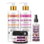 Wroxy Keratin Shampoo(200ML) + Keratin Conditioner(200ML) + Onion Hair Serum (50ML)+ Stretch Marks Cream (50GM)(PACK OF 4)
