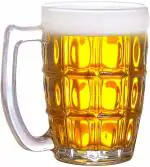 JIGSHTIAL Dishwasher Safe Transparent Glass Beer Mug - 400 ml