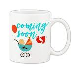 Mug Morning Coming Soon Mug Cute Baby Coming Soon Coffee Ceramic Mug 325ml (White)