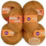 Simi Enterprise Deep Mustard Acrylic Wool, Baby Wool 4 Ply Wool Ball Hand Knitting Wool, Art Craft Soft Fingering Crochet Hook Yarn-Kdart-Hf (Pack Of 6)