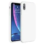 LIRAMARK Liquid Silicone Soft Back Cover Case for Apple iPhone XR (6.1 inch) (White)