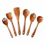 Wooden Non stick cooking Spatula set Wooden Spoons for cooking serving salad fork Kitchen tools