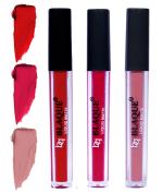 bq BLAQUE Matte Liquid Lip Gloss Combo of 3 Lipstick # 102-104-116 (12 ml, Red, Ruby Red, Light Nude Brown)