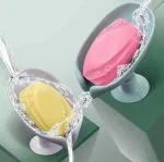 QINPIN Soap Holder with Self Draining Dish Bar Easy Clean Leaf Shaped and Suction Cup(Pack of 2)