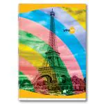 Youva Navneet| Soft Bound Long Notebook| A4 Size - 21 cm x 29.7 cm| Rainbow design Notebook| Single Line| 172 Pages| Pack of 6