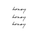 SIMPLY INKED Honey Temporary Tattoo, Letter Tattoo for all (Honey tattoo)