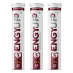 ENGYUP Electrolytes Reload, Rehydration & Energy Drink, Lemon Flavor (3 x 20 Tablets)