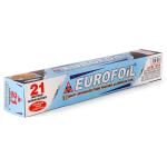 21 Mtr Eurofoil- Silver Aluminium Foil Roll for Food Packing, Wrapping, Storing and Serving Purpose