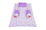 Kwitchy New Born Baby Bedding Set Cradle Mattress with Super Soft Pillow and Bolsters 4 Pcs Bedding Set (0-6 Months)