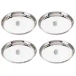 Stainless Steel Serving Plates for Lunch,Full Size Dinner Plates, Big Thali(Dia-27cm)