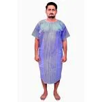 Avneel Pure Cotton Patient Dress Patient Gown/Both Side Wearable Hospital use Gown, Patient Gown (Blue) Free Size Unisex