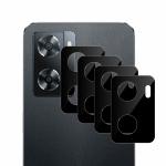 Kite Digital [Pack of 4] Oppo A57 4G [Black] Back Camera Lens Protector Tempered Glass - Full Camera Coverage with Easy Installation Kit