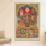 SAF Lord Jagannath Unframed vinyl Sparkle Coated Painting For Home Decor And Office||For Bedroom,Living Room Home wall and Office Interior PRE-EXRP-1220