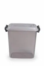 Nayasa Plastic Storage Containers, 1 Piece, Storage Jar | Kitchen Organiser | BPA Free | Stackable | Modular | Nestable (16.5Ltr Grey)