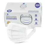Care View 3 Ply Disposable Surgical Face Mask Box with FABRIC Earloop and built in Nose Pin , Certified by BFE>99% and PFE > 95%, SITRA, DRDO, ISO and CE (Pack of 200, WHITE)