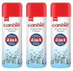 Candid Prickly Boric Acid Zinc Oxide Menthol Neem Extract Talc Starch Powder Perfume With Menthol Cooling - 120 Gm Each (Pack Of 3)
