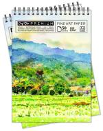 Craft Qila Landscape Painting (50 Sheets, 100 Pages) A4 Sketchbook | Top Spiral-Bound Sketchpad for Artists | Professional Grade Drawing and Sketchbook - Pack of 2