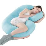 Moms Moon Purple Cotton Pregnancy Pillow with Cover