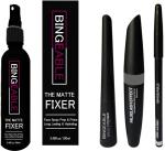 BINGEABLE...ENJOY THE DIFFERENCE Matte Fixer Spray And Mc Eyeliner Mascara Eyebrow Pencil (Set Of 4)
